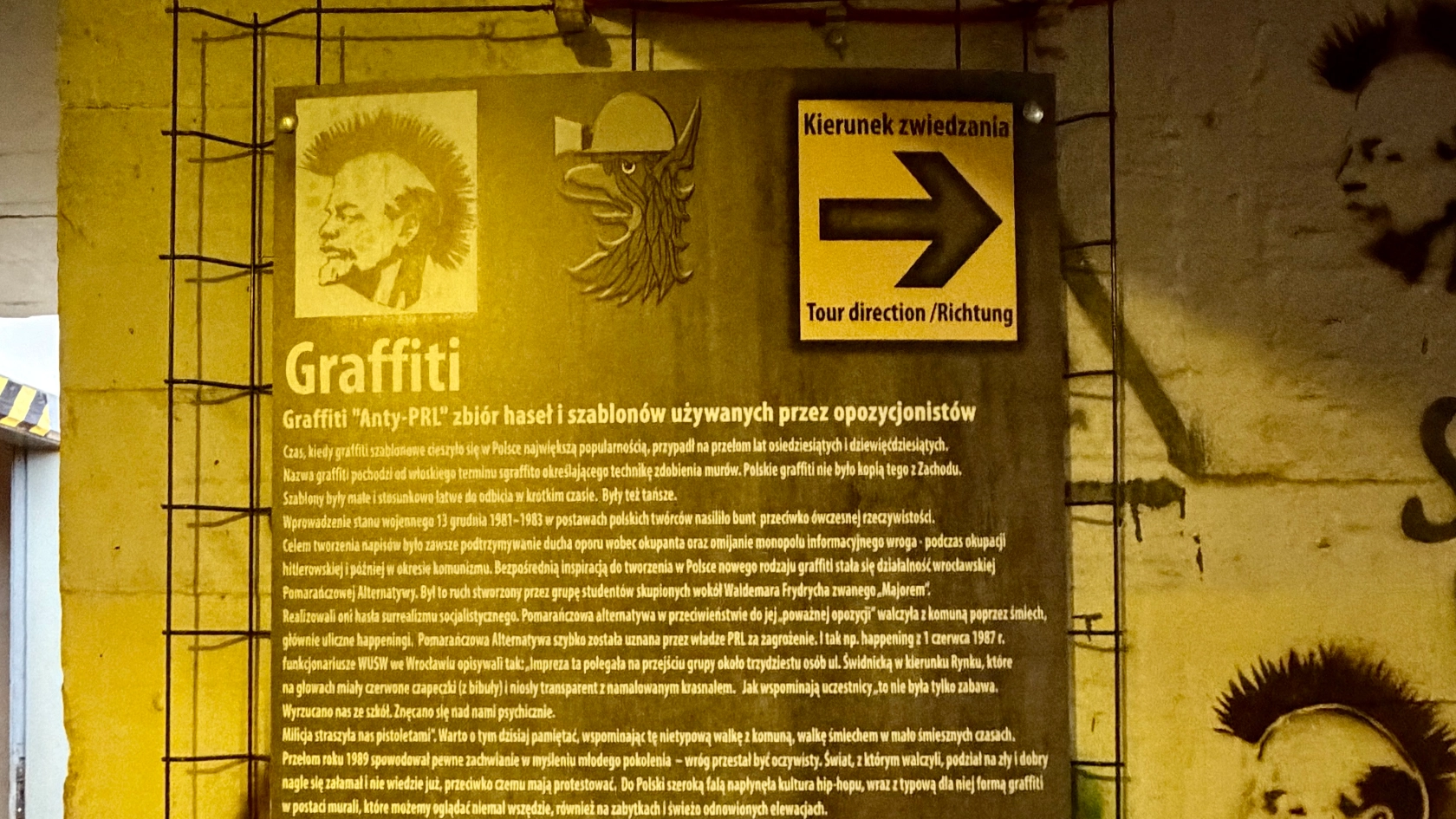 Graffiti Darstellung der gesellschaftlichen Umbrüche in Polen