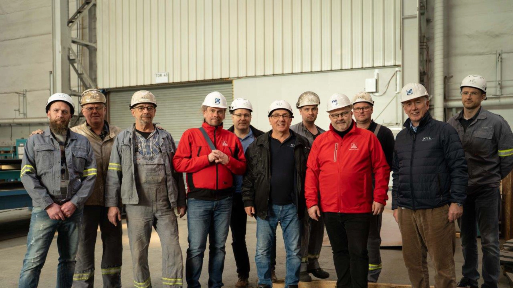 Betriebsrat mit Daniel Friedrich, Frank Prenzlau und dem Geschäftsführenden