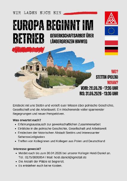 Europa beginnt im Betrieb