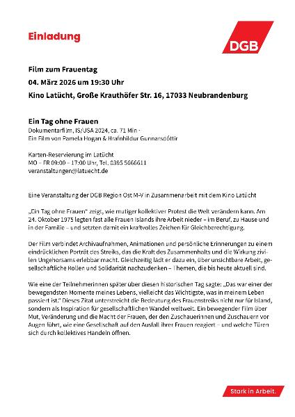 Filmankündigung 04.03. Latücht